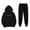 Black, variant on Stylish Girls Outfits Set for Casual Winter Wear Featuring Printed Hooded Sweatshirt Ensemble Ideal for Ages 1 to 9 with Easy Care Instructions