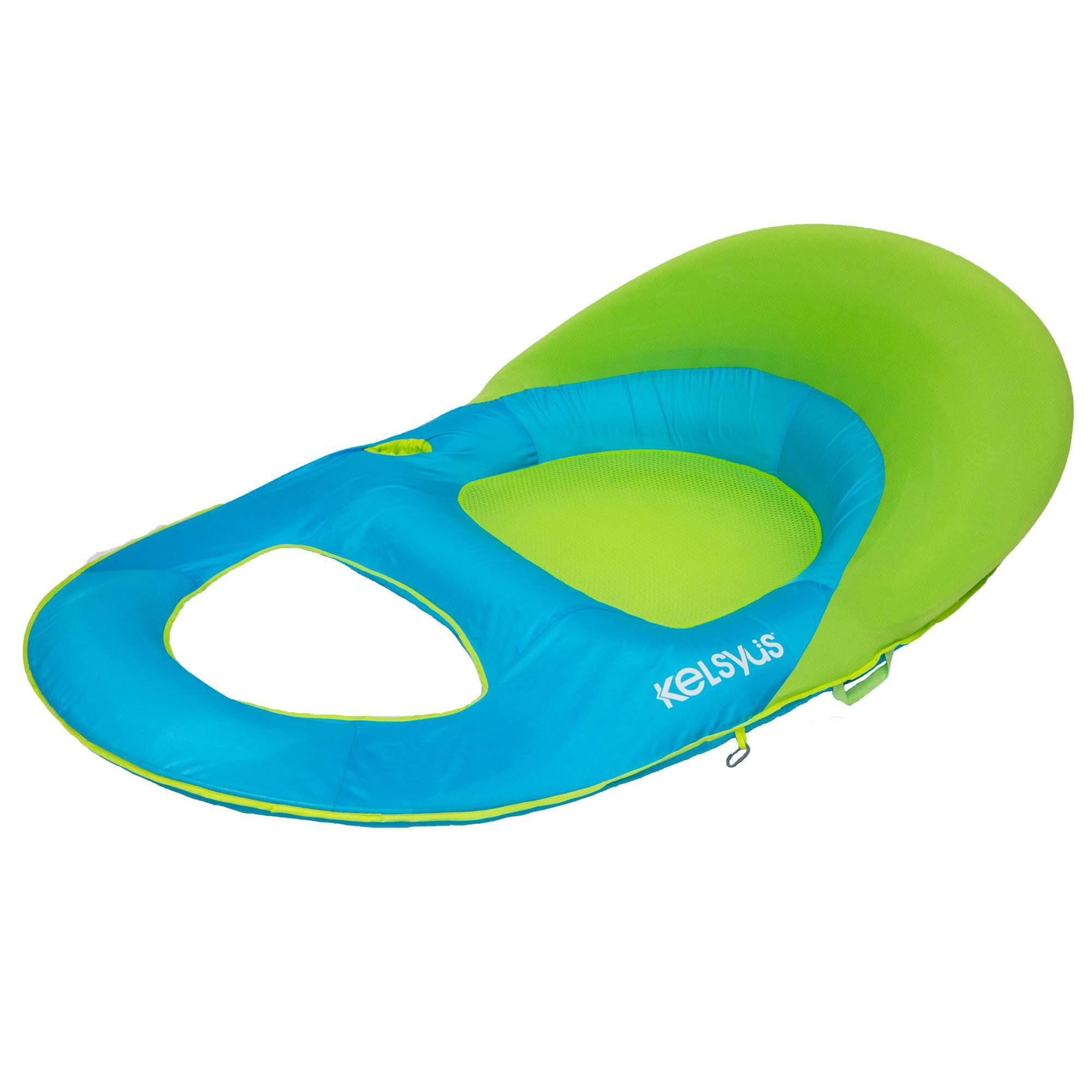Kelsyus Deluxe Inflatable Mesh Floating Chaise Lounger Green Blue 2 Pack Walmart