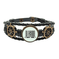 thumbnail image 1 of Código de barras Pulsera marina tejida en cuero, 1 of 4