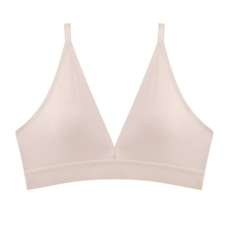 GENGING Bras Women Women s Solid Color Nude V Women s Seamless Hidden Clearance Items Underwear Without Steel Rings