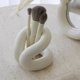thumbnail image 5 of Porta bolígrafos de cerámica, diseño minimalista, soporte para cepillos de dientes con nudo de cuerda, soporte para cepillos de dientes para tocador de baño y decoración de encimeras, 5 of 6