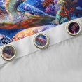 thumbnail image 4 of Feelyou Watercolor Sea Turtle Curtains Pack of 2 (42x84 Each), Sealife Curtains Blackout, 4 of 6