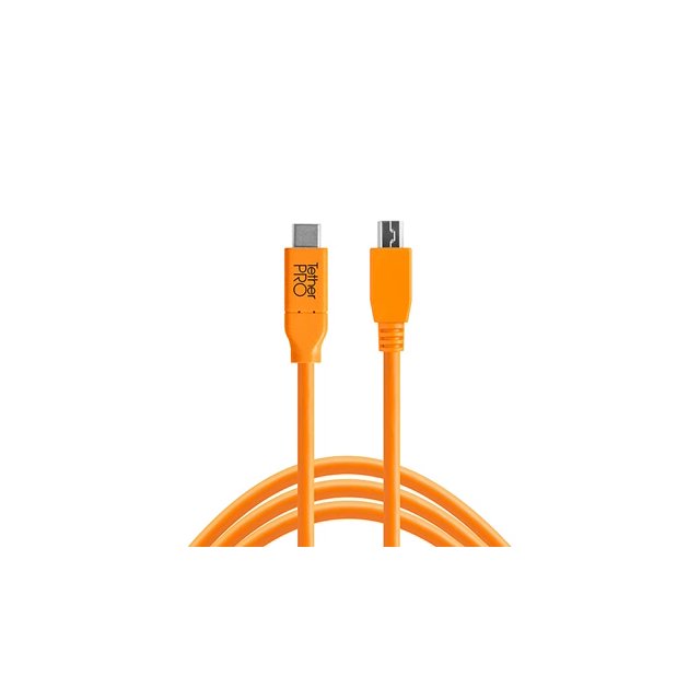 TetherPro USB-C to 2.0 Micro-B 5-Pin, 15' (4.6m) (Non Reflective Black)
