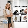thumbnail image 6 of Pzuqiu Blue Cat Women Leather Crossbody Bag Lightness Craftsmanship Quilted Crossbody Purse for Women with Chain Strap Functional Fashion for Party and Special Occasions, 6 of 7
