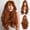 Auburn-C, variant on Auburn Wig with Bangs for Women Auburn Long Wavy Hair Wig Curly Wavy Synthetic Wigs for Girls Daily Party Use 26Inch