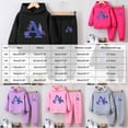 thumbnail image 3 of Girls Comfortable And Warm Set Cute Cartoon Print Long Sleeved Hoodie Pants Casual Two Piece Set 3-4 Years Grey, 3 of 7