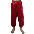 thumbnail image 3 of Red Sweatpants Women Sequins Paillette Pants 90s Hop Mardi Gras Pants Girls Softball Pants 11-12 Years, 3 of 4
