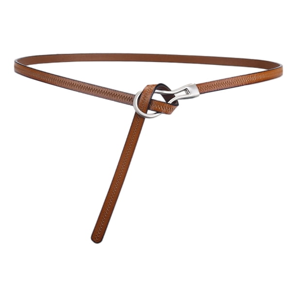señora mujer cuero anudado cinturón Weist pantalones mono ropa cinturones finos accesorios estéticos - marrón Sunnimix Cinturón para mujer