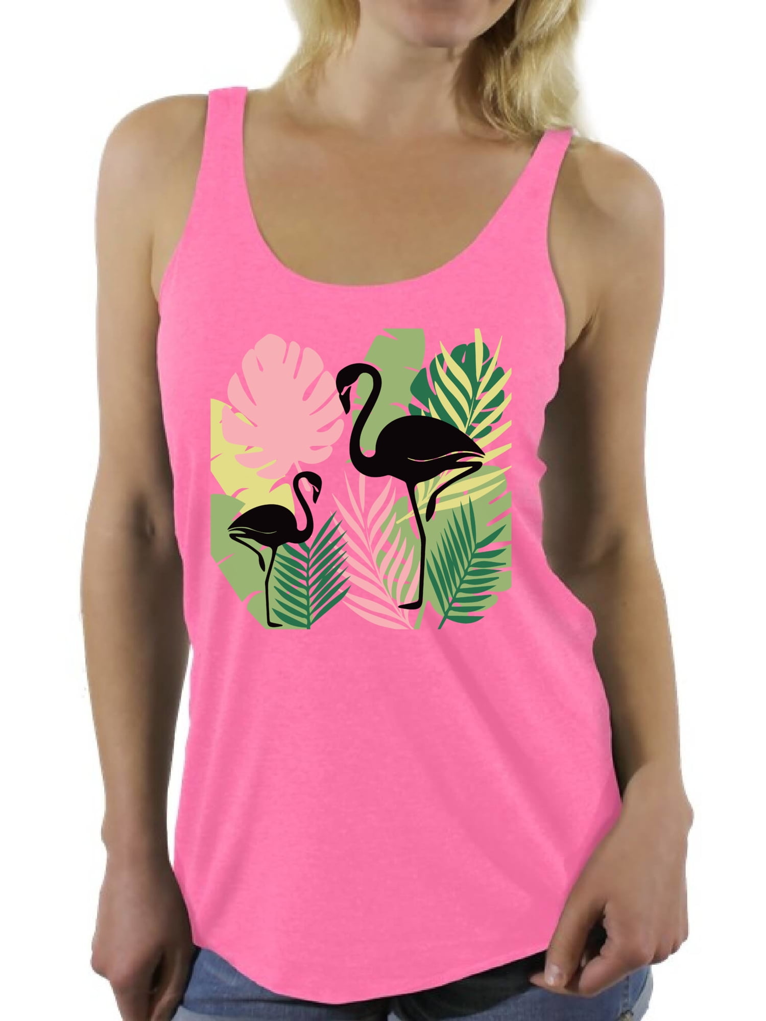 Awkward Styles Black Flamingos Racerback Tank Top T-Shirt for Her ...