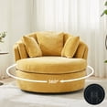 thumbnail image 5 of JURANYAZHU Oversized Swivel Accent Chair Chenille Fabric Ideal for Bedrooms, Living Rooms, and Study Room,Yellow, 5 of 6