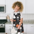 thumbnail image 4 of Halloween Ghosts Pumpkins and Skeletons Kids Aprons for Girls and Boys,Adjustable Neck Strap Toddler Aprons for Kids Cooking Baking,23.6"x19", 4 of 7