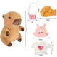 thumbnail image 4 of Set de peluche Kireidane Capybara con 7 prendas y accesorios, 4 of 8