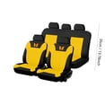 thumbnail image 2 of Universal Car Seat Covers Full Set Protector Cushion Front Rear 3D Butterfly Embroidery Pattern, Yellow, 2 of 5