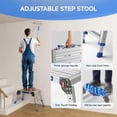 thumbnail image 3 of Taburete plegable ajustable Loyoda de aluminio de 30-40 cm, 3 of 7