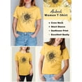 thumbnail image 3 of Anbech Sunflower Shirts for Women Graphic Tee Ladies Patriotic Tee Shirt Christian Top Short Sleeve, 3 of 7