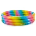 thumbnail image 3 of Intex 58449EP Rainbow Ombre 3 Ring Round Inflatable Kids Swimming Pool, 3 of 12