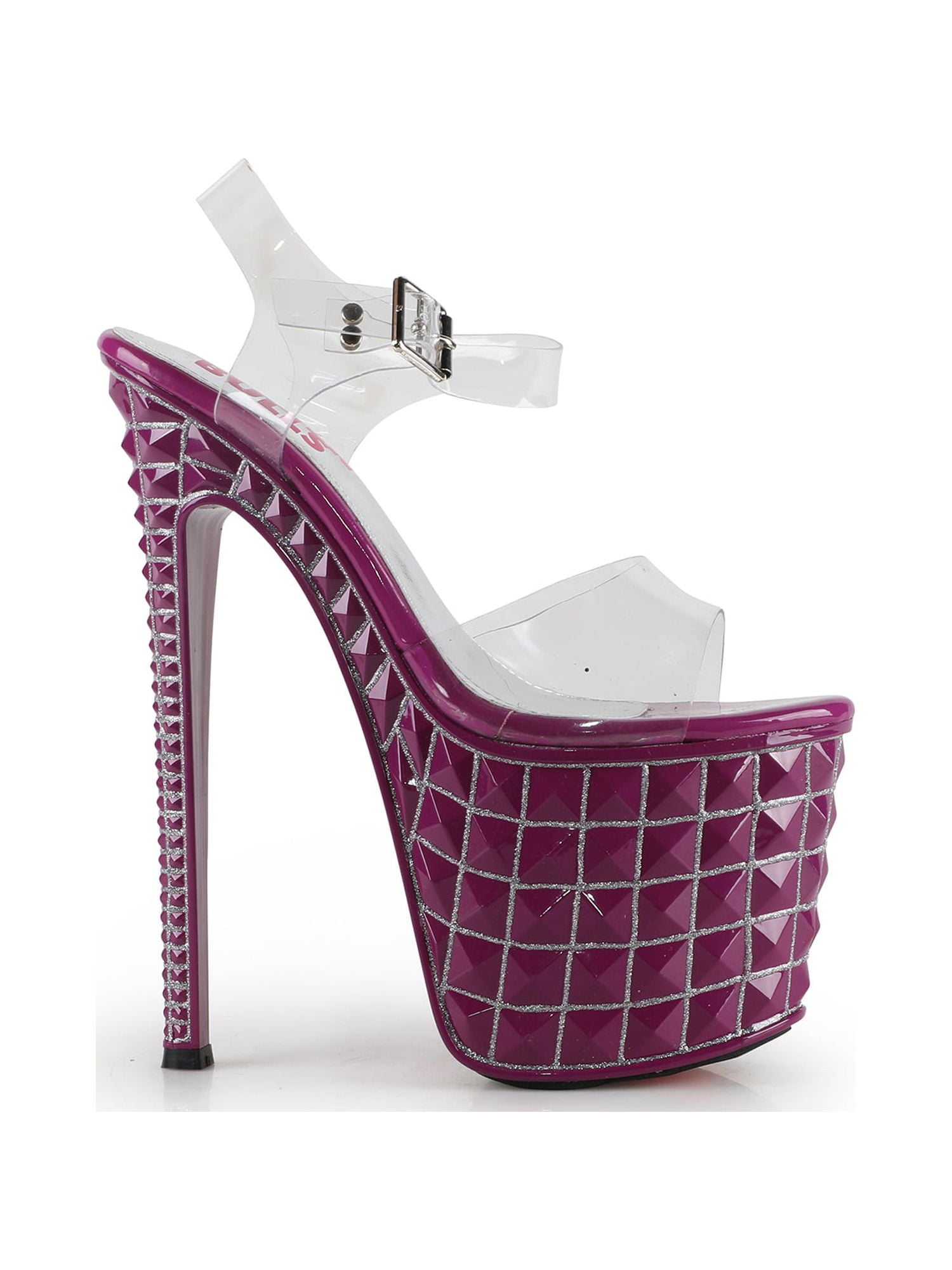 Exotic Light Weight PVC transparent Strap Women's Platform Sky High Dancer Sandals