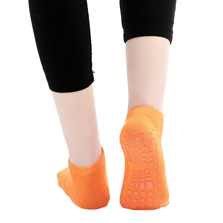 

Besufy Adult Children Women Anti-slip Socks 2Pcs Cotton Anti-slip Trampoline Yoga Fitness Gym Ballet Socks