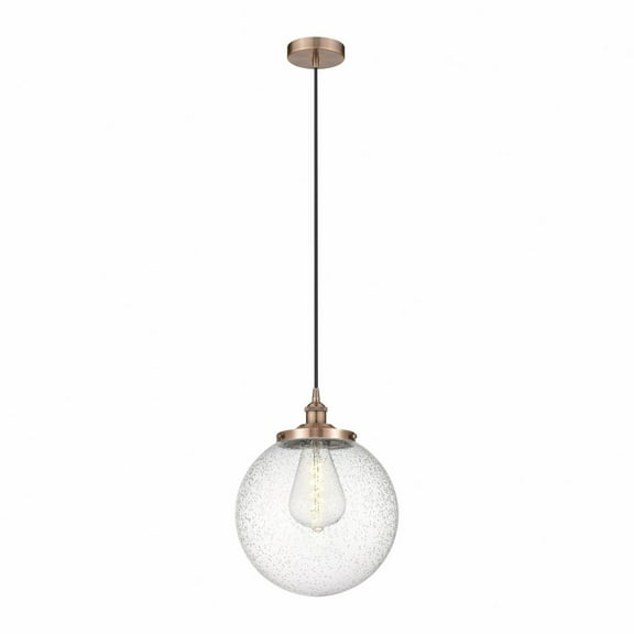 Innovations Lighting Beacon - 1 Light 14" Cord Hung Mini Pendant. Antique Copper/Seedy