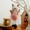 thumbnail image 2 of Muñeca de Navidad Antler Ángel Small Charm Linda Asta Blanca Rojo Verde 19 cm x 7 cm, 2 of 4