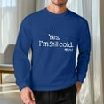 thumbnail image 2 of RYDCOT Men's Letter Graphic Tees Long Sleeve Shirts for Men Y2K Crew Neck T-Shirt Oversized Tops Streetwear Blue, 2 of 5