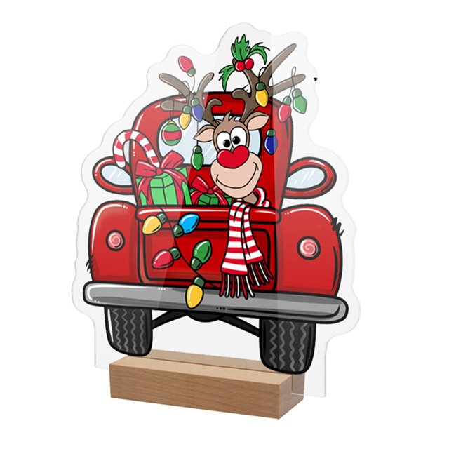 Centros Mesa Acrílico Muñeco Nieve Coches Navidad Lindos Suministros para Fiestas Navideñas