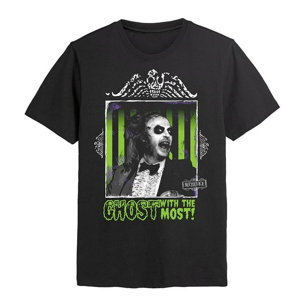 Bioworld Beetlejuice The Ghost With The Most Camiseta Negra Para Hombre