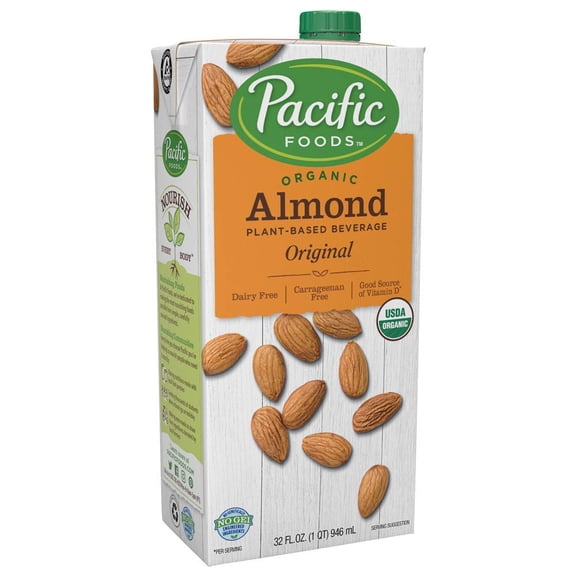 (12 Pack) Pacific Natural Foods Original Almond Non-Dairy Beverage, 32 oz