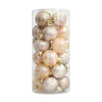 SLYNSHome 24Pcs Christmas Balls Tree Ornaments,Hanging Shatterproof Christmas Tree Balls Party Decoration - Beige