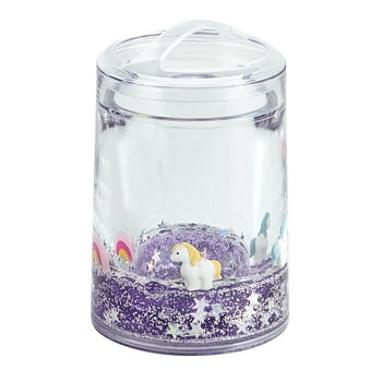 Unicorn Clear Plastic Floatie Toothbrush Holder with Glitter by Your Zone, Multi