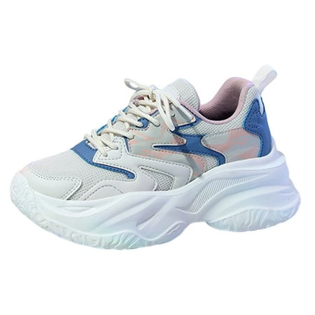 

nsendm Women s Lace Up Sneaker Women s Sneakers With Arch Support Narrow Blue 42