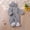 S-164 Gray, variant on Children's Solid Color Crawling Suit With Round Neck Long Sleeved Hooded Foot Wrapped Jumpsuit