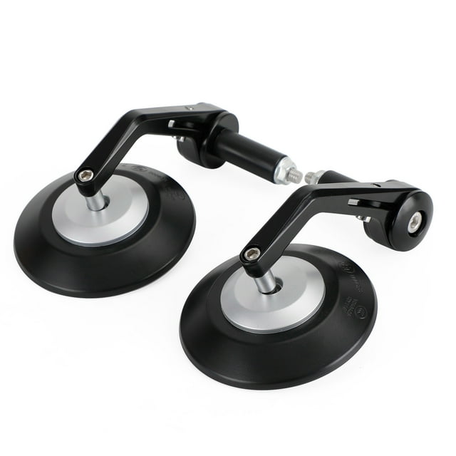 Paire de Miroirs de Barre de Poignée Personnalisée 22mm Anti-Éblouissement 4 Pouces Rond Noir Qualité