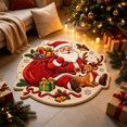 thumbnail image 5 of Santa Claus Christmas Carpet, Holiday Accent Rug, Soft Decorative Floor Mat, Seasonal Table And Sofa Area Carpet For Living Room Bedroom Entryway Festive Home Decor, 5 of 5