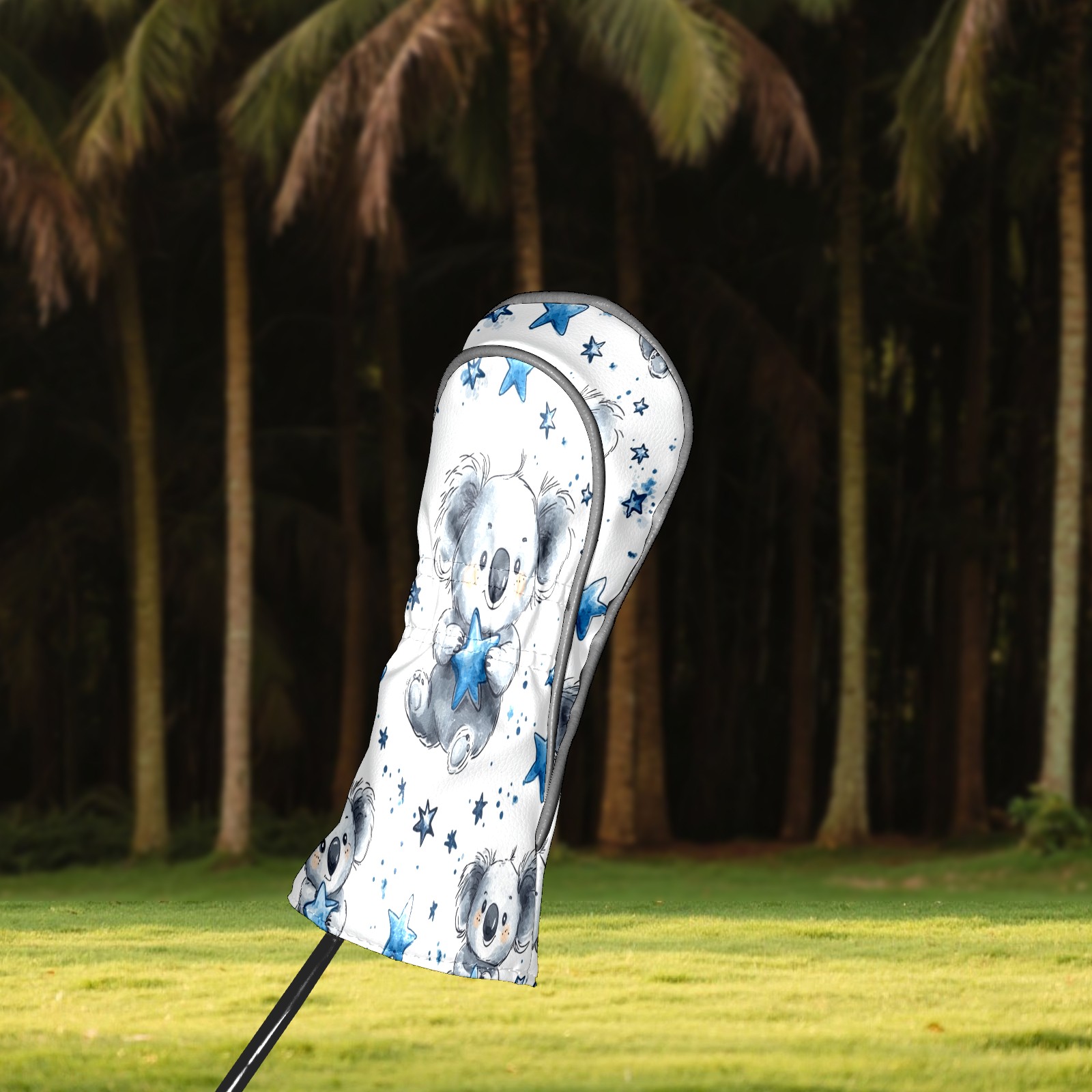 Golf Club Covers PU Leather Waterproof Head Covers for Fairway Woods Hybrids Star Koala
