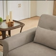thumbnail image 5 of Pingliang Home Loveseat Small Sofa 2 Seater Sofa Couch with 2 Pillows, Modern Linen Fabric Love Seat for Apartment Bedroom Living Room Small Space Office Studio,Beige, 5 of 10