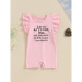 thumbnail image 2 of Bagilaanoe Newborn Baby Girls One-pieces Letters Print Fly Sleeve Jumpsuit 3M 6M 12M 18M Infant Romper Casual Clothing, 2 of 7