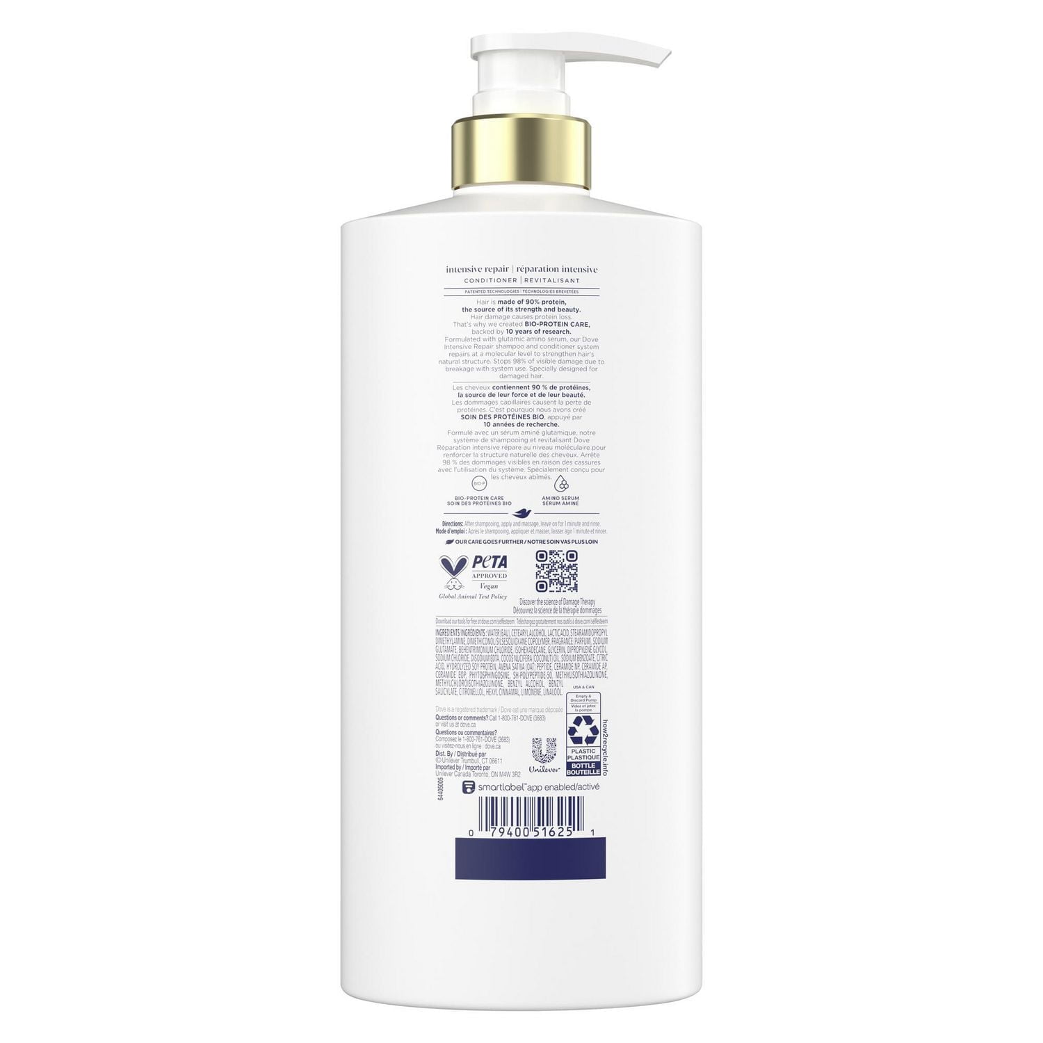 Dove Intensive Repair Conditioner for Damaged Hair, with Liquid Bio-Protein Care