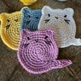 thumbnail image 4 of Hariumiu Crochet Cartoon Cat Coaster Heat-resistant Non-slip Kitchen Countertop Table Protection Handmade Mug Coffee Tea Cup Holder Decoration, 4 of 8