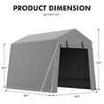 thumbnail image 7 of Portable Storage Shelter Shed 6x8 FT, Outdoor Portable Carport with Roll-Up Zipper Door, Waterproof, UV Resistant Storage Tent for Motorcycles, Bicycles, Firewood, Utility Room, 7 of 7