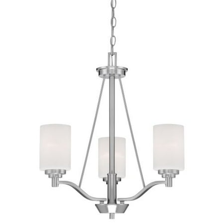 Nickel Three Light Chandelier - Millennium Lighting 3153 Durham 3-Light 1 Tier Chandelier