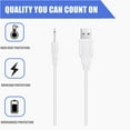 thumbnail image 3 of FITE ON 3ft White USB Power Adapter Charger Cable Lead Replacement for Oopsix Body Wand vibrator, 3 of 4