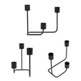 thumbnail image 4 of Candle Holder, Metal Black 3 Arm Candle Stick Holder Sturdy Simple Look  for Party, 4 of 8