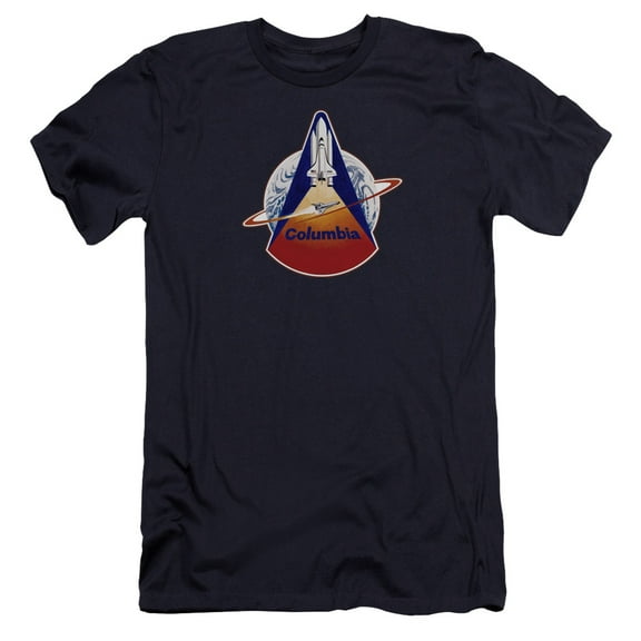 Nasa - Sts 1 Mission Patch - Premium Slim Fit Short Sleeve Shirt - Large