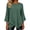 04# Green, variant on Women's Tops Waffle Blouse Loose Fit 3/4 Sleeve Asymmetrical Hem Dolman Casual Shirt for Office Wear S-2XL