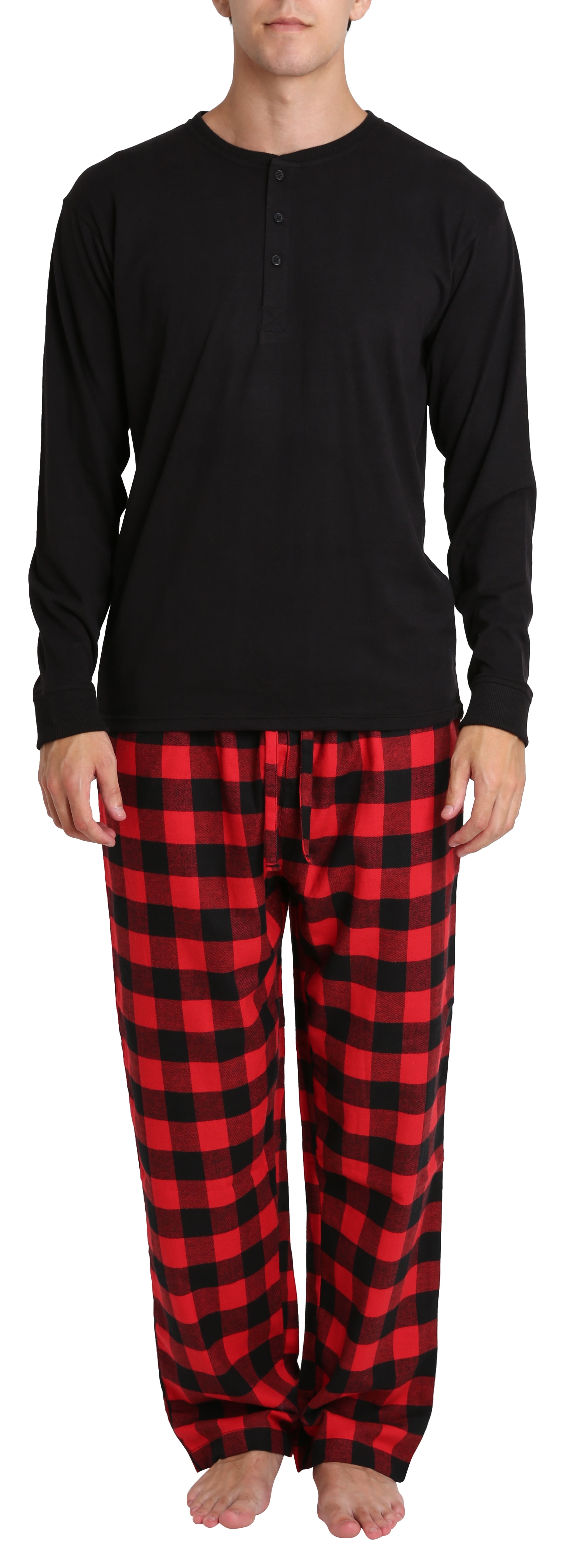 Adult Men's Flannel Pajama Jammies Big Tall Pant Long Sleeve Cotton