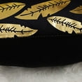 thumbnail image 5 of Unique Bargains 1 Piece Gold Foil Print Decorative Throw Pillow Cover 18" x 18" Black&Gold, 5 of 7