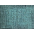 thumbnail image 1 of Ahgly Company Machine Washable Indoor Rectangle Oriental Turquoise Blue Industrial Area Rugs, 4' x 6', 1 of 4