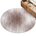 thumbnail image 2 of Round Rugs 6Ft, Coffee Brown Striped Round Area Rug Washable Indoor Throw Carpet, Abstract Vertical Streaks Stripes Soft Non Slip Circle Rug for Office Cabinet Home Decor Aesthetic, 2 of 8
