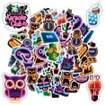 thumbnail image 4 of 35pcs Neon Cartoon Stickers Stationery Stickers Glow Party Stickers Kids Stickers PVC Graffiti for Laptops Suitcase Notebooks, 4 of 9